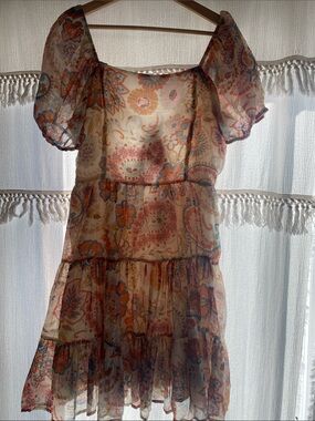 1. State Peach Floral Dress